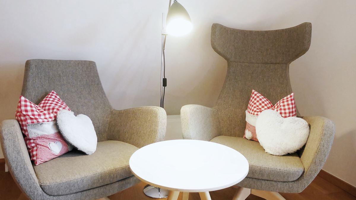 Doppelzimmer Heimatliebe Sitzecke