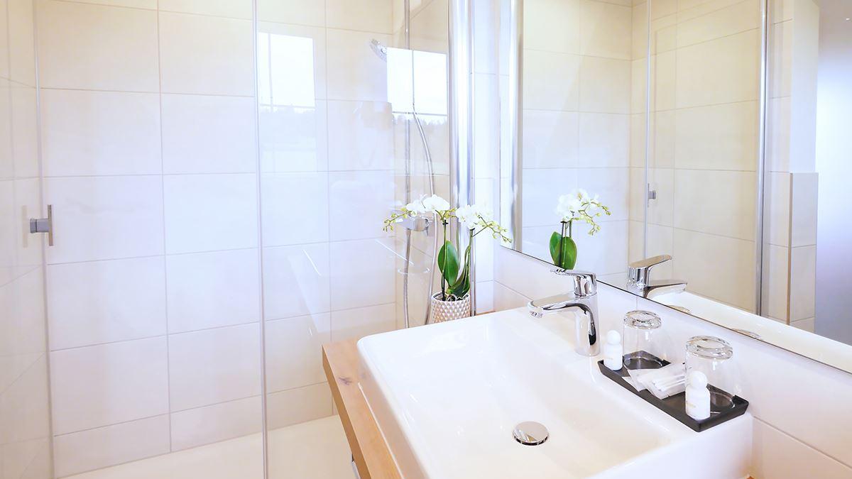 Doppelzimmer NaturPur mit privater Infrarotkabine - Bad